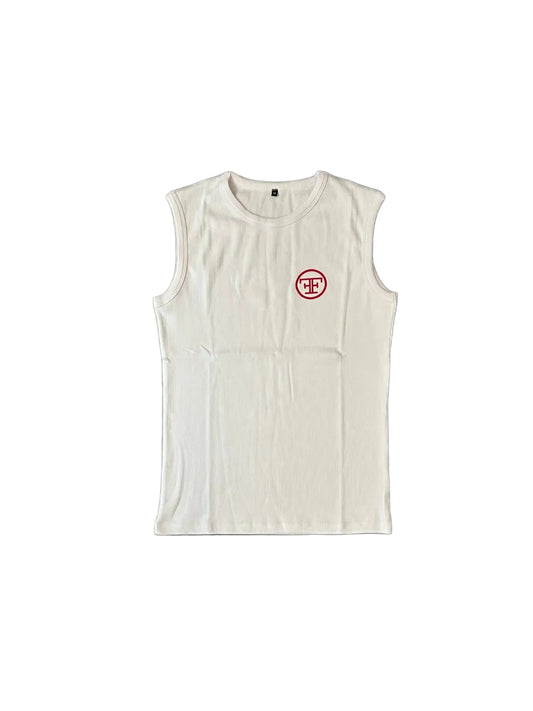 TANK TOP WHITE/RED